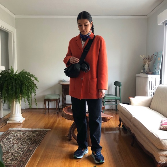 Vintage Orange Wool Blazer - Picture 2 of 5